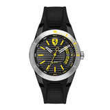 Ferrari Scuderia Redrev Black Silicone Strap Men's Watch 0840015