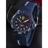 FERRARI SCUDERIA PISTA 0840039 BLUE SILICONE STRAP MEN'S WATCH