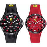 FERRARI SCUDERIA 0870047 PISTA RESIN STRAP COUPLE WATCH