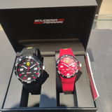 FERRARI SCUDERIA 0870047 PISTA RESIN STRAP COUPLE WATCH