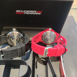 FERRARI SCUDERIA 0870047 PISTA RESIN STRAP COUPLE WATCH