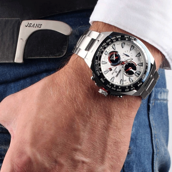 SEIKO PROSPEX SSC485P1 CHRONOGRAPH STAINLESS STEEL MEN'S SILVER WATCH - H2 Hub Watches