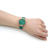 BERING 14531-868 CLASSIC POLISHED ROSE GOLD GREEN MESH STRAP WOMEN'S WATCH