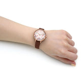 SARA MILLER BAMBOO ROSE GOLD BEZEL TAN LEATHER 	WOMEN'S WATCH SA2092