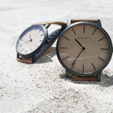ARIES GOLD URBAN SANTOS G 1022 & L 1023 BK-BEI COUPLE'S WATCHES - H2 Hub Watches