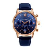 ARIES GOLD URBAN ETERNAL G 1027 RG-BU BLUE LEATHER STRAP MEN'S WATCH - H2 Hub Watches