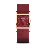 Bering Classic Red Dial And Mesh Strap Women Watch 10426-363-S