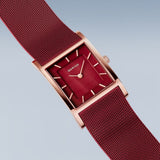 Bering Classic Red Dial And Mesh Strap Women Watch 10426-363-S