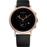 BERING 10540-462 BLACK LEATHER CHRONOGRAPH MEN WATCH