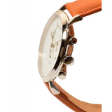 BERING 10540-504 CLASSIC CHRONOGRAPH WHITE DIAL BROWN LEATHER STRAP MEN'S WATCH