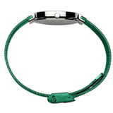 BERING 10X31-ANNIVERSARY1 GREEN STAINLESS STEEL MESH WOMEN WATCH