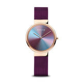 Bering Polished Burgundy Mesh Strap Women Watch 10X31-Anniversary3