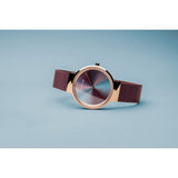 Bering Polished Burgundy Mesh Strap Women Watch 10X31-Anniversary3