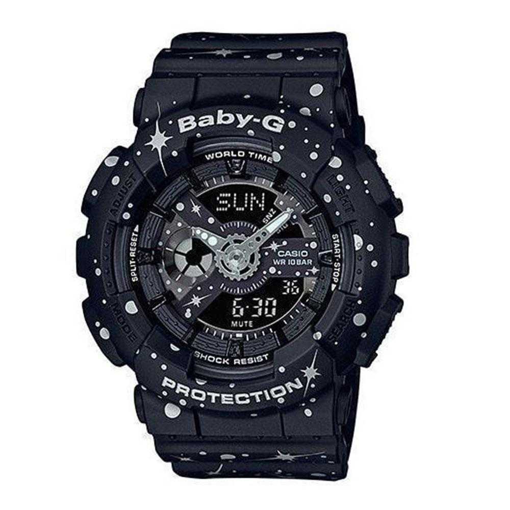 CASIO BABY-G BA-110ST-1ADR DIGITAL QUARTZ BLACK RESIN WOMEN'S WATCH - H2 Hub Watches