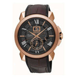 SEIKO PREMIER KINETIC PERPETUAL SNP146P1 MEN'S BROWN LEATHER STRAP WATCH - H2 Hub Watches