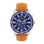 CASIO EDIFICE EFR-546L-2AVUDF CHRONOGRAPH SILVER STAINLESS STEEL BROWN LEATHER STRAP MEN'S WATCH - H2 Hub Watches