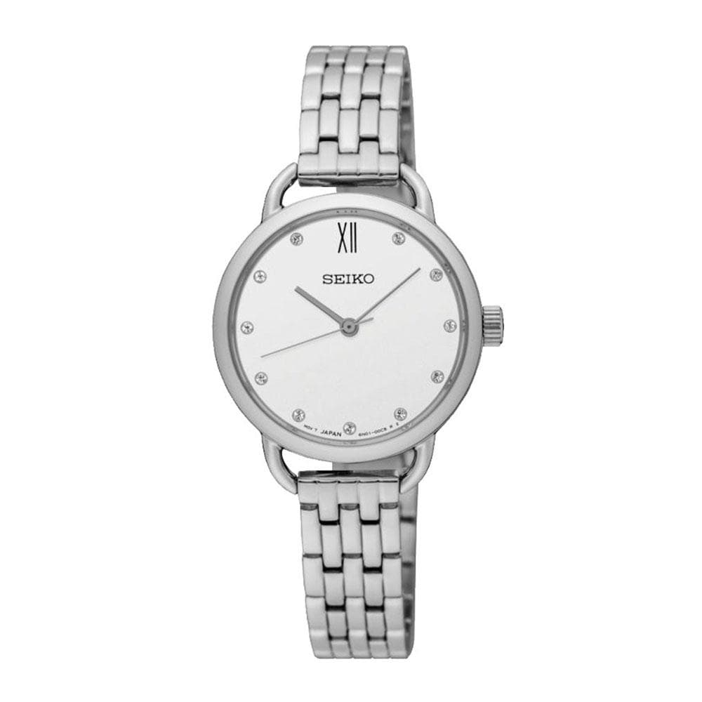 SEIKO GENERAL SUR697P1 ANALOG STAINLESS STEEL WOMEN'S SILVER WATCH - H2 Hub Watches