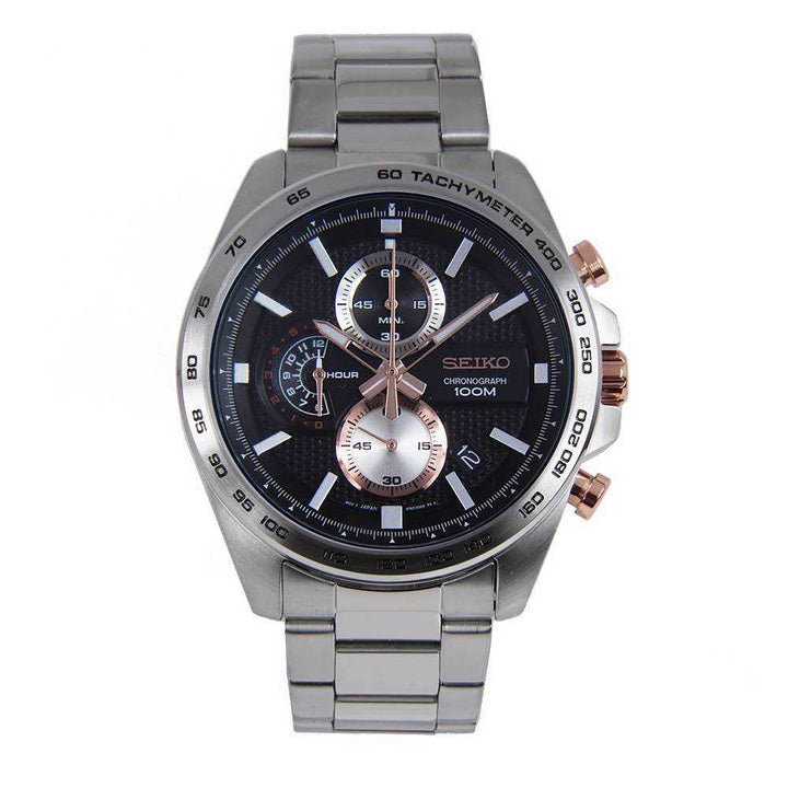 SEIKO GENERAL SSB281P1 CHRONOGRAPH STAINLESS STEEL MEN'S SILVER WATCH - H2 Hub Watches