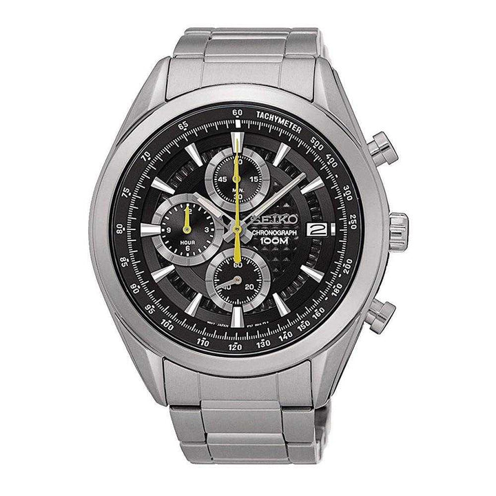 SEIKO GENERAL SSB175P1 CHRONOGRAPH STAINLESS STEEL MEN'S SILVER WATCH - H2 Hub Watches