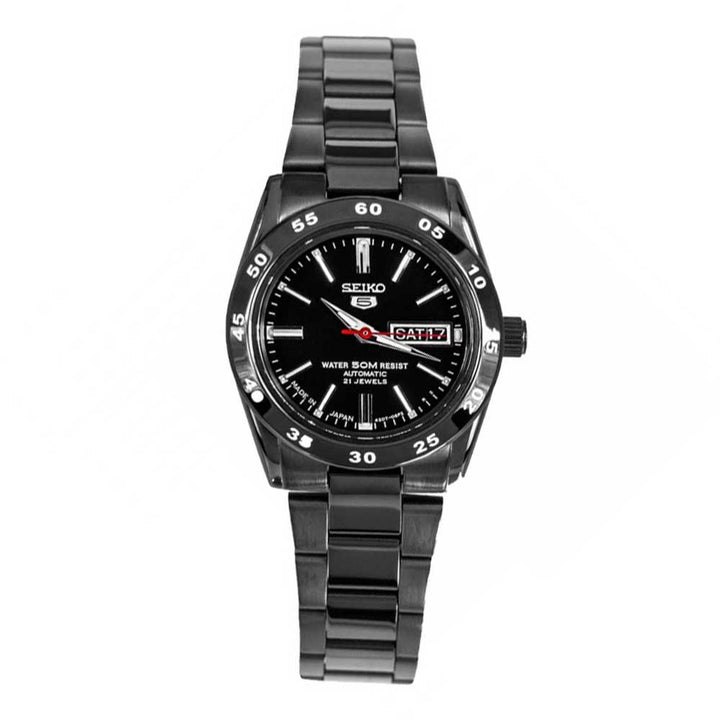 SEIKO 5 SYMG41K1 AUTOMATIC STAINLESS STEEL WOMEN'S BLACK WATCH - H2 Hub Watches
