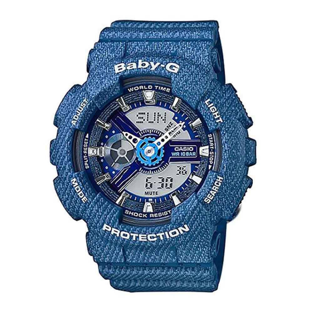 CASIO BABY-G BA-110DC-2A2DR DIGITAL QUARTZ BLUE RESIN WOMEN'S WATCH - H2 Hub Watches