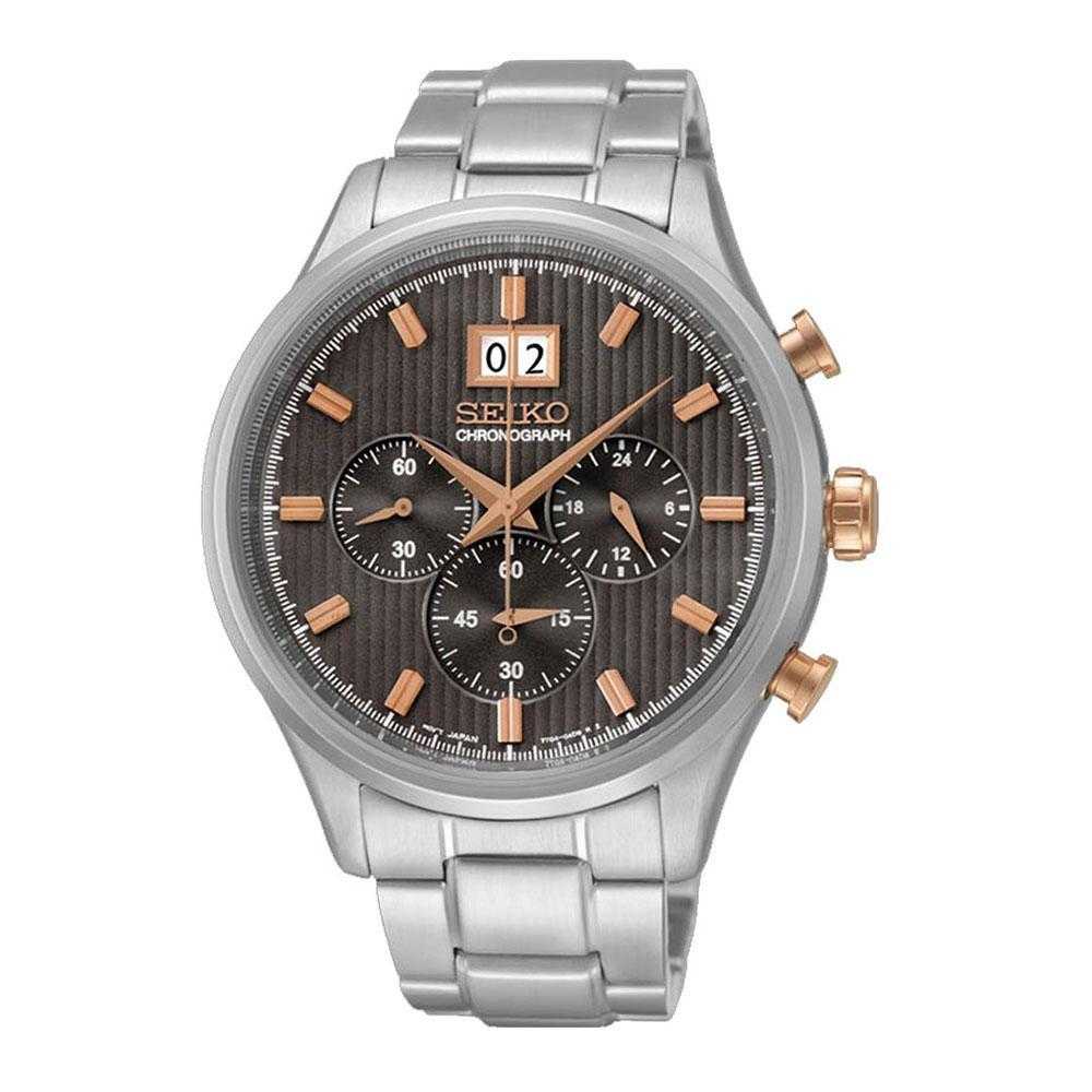 SEIKO GENERAL SPC151P1 CHRONOGRAPH STAINLESS STEEL MEN'S SILVER WATCH - H2 Hub Watches
