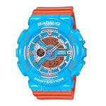 CASIO BABY-G BA-110NC-2ADR DIGITAL QUARTZ BLUE ORANGE RESIN WOMEN'S WATCH - H2 Hub Watches