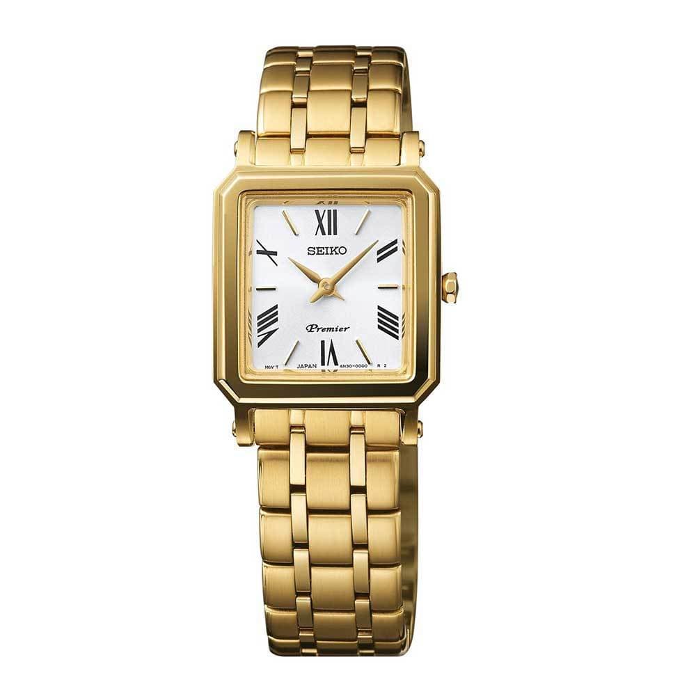 SEIKO PREMIER SWR030P1 ANALOG STAINLESS STEEL WOMEN'S GOLD WATCH - H2 Hub Watches