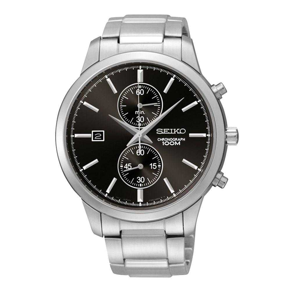 SEIKO GENERAL SNN275P1 CHRONOGRAPH STAINLESS STEEL MEN'S SILVER WATCH - H2 Hub Watches