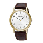 SEIKO GENERAL SUP860P1 SOLAR MEN'S BROWN LEATHER STRAP WATCH - H2 Hub Watches