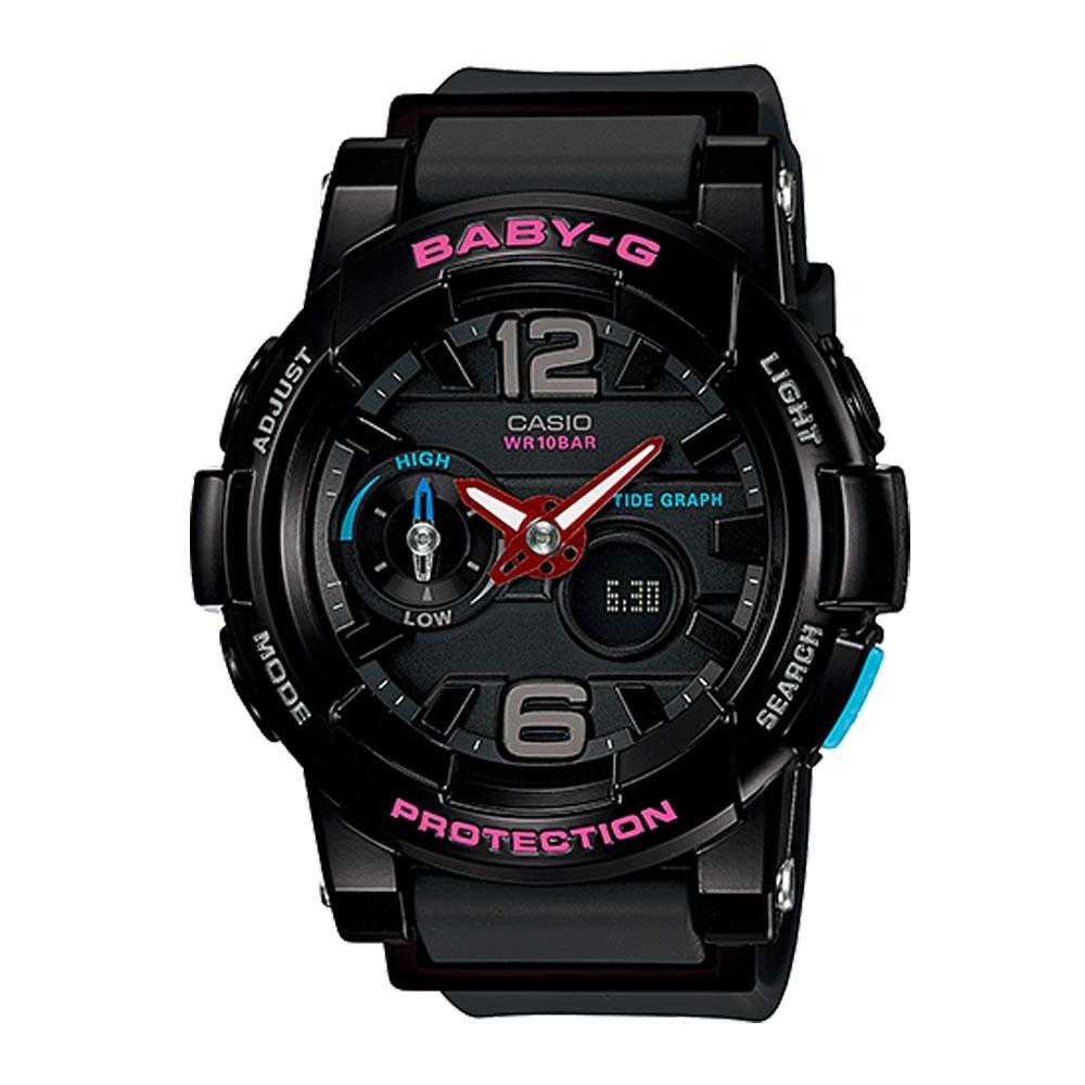 CASIO BABY-G BGA-180-1BDR G-LIDE DIGITAL QUARTZ BLACK RESIN WOMEN'S WATCH - H2 Hub Watches