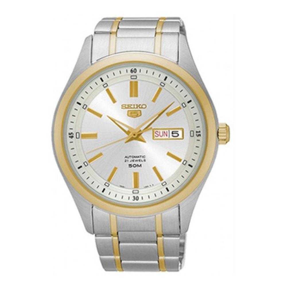 SEIKO 5 SNKN92K1 AUTOMATIC STAINLESS STEEL MEN'S TWO TONE WATCH - H2 Hub Watches