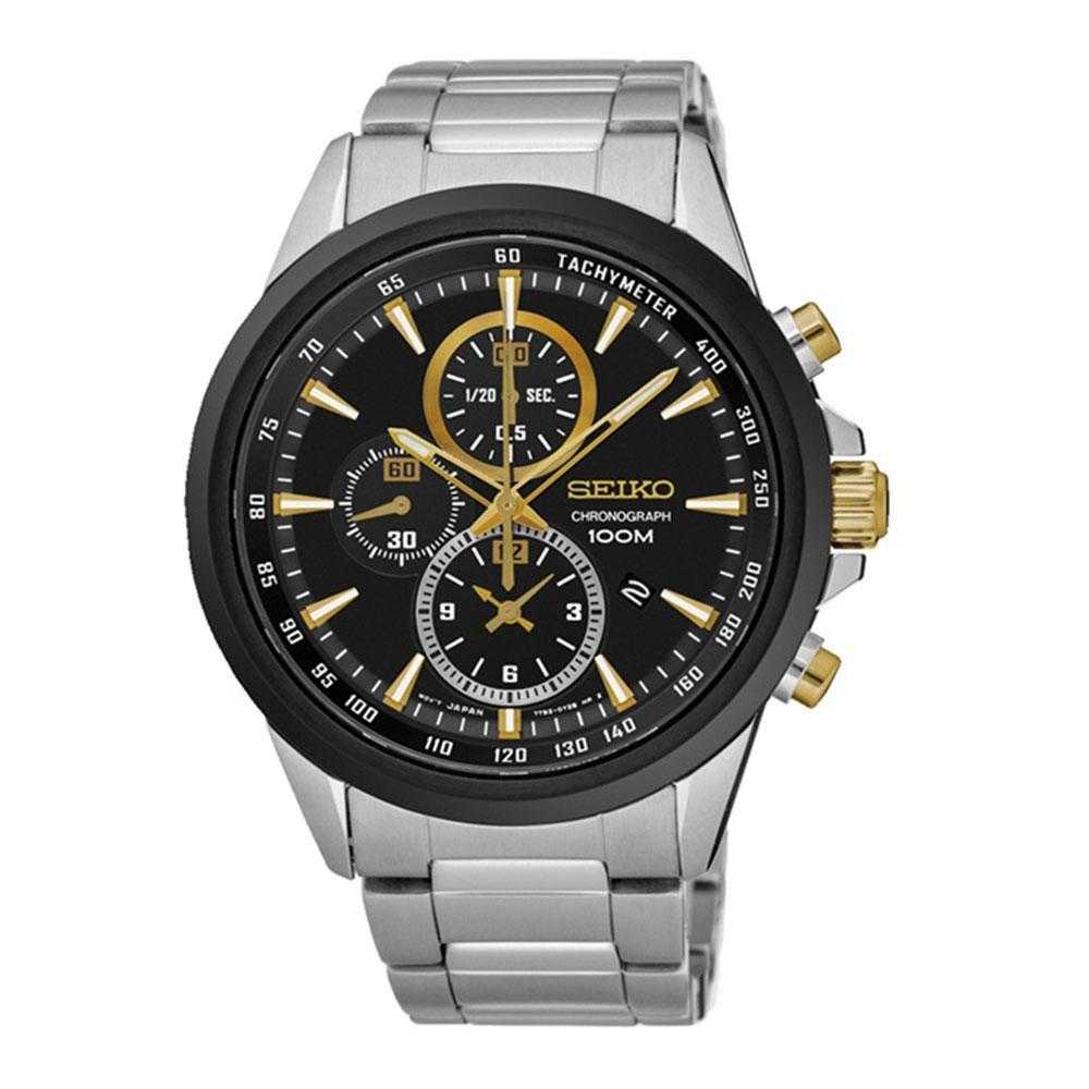 SEIKO CRITERIA SNDG85P1 CHRONOGRAPH STAINLESS STEEL MEN'S SILVER WATCH - H2 Hub Watches