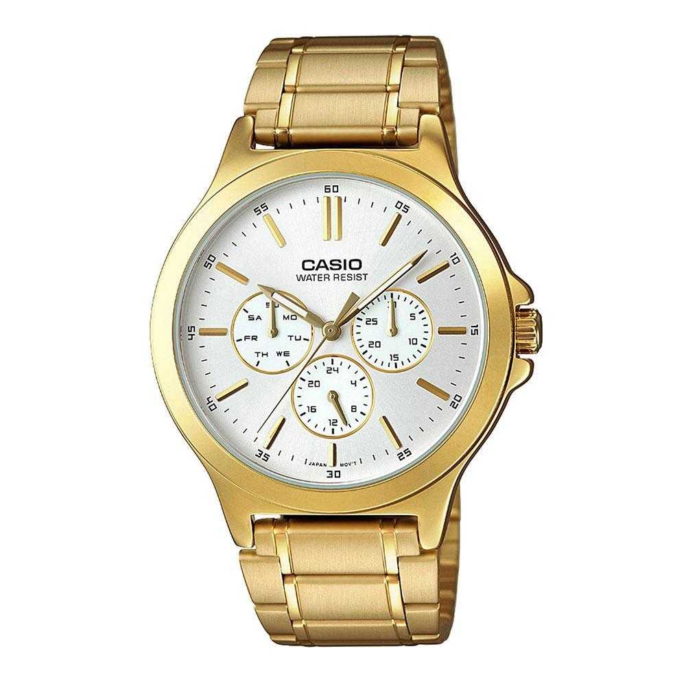 CASIO GENERAL MTP-V300G-7AUDF QUARTZ GOLD STAINLESS STEEL MEN'S WATCH - H2 Hub Watches