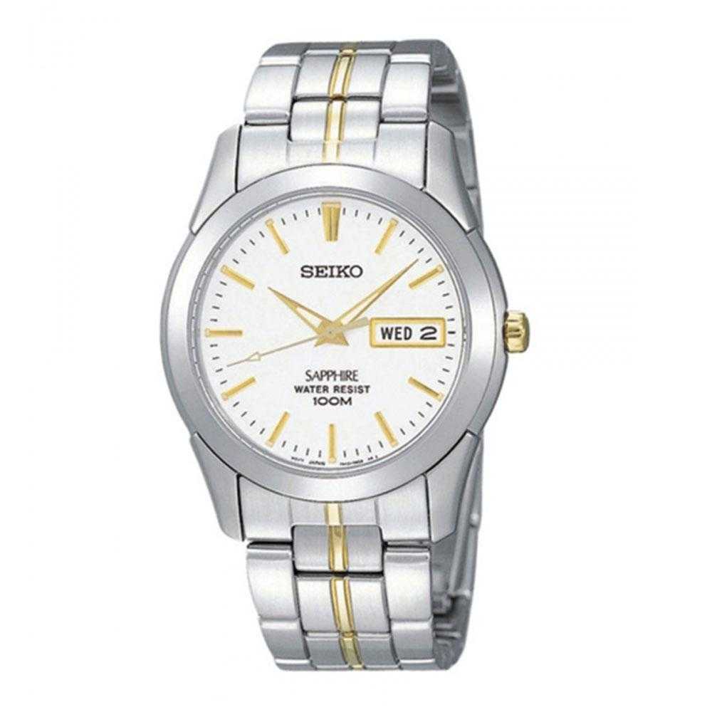 SEIKO GENERAL SAPPHIRE SGG719P1 QUARTZ STAINLESS STEEL MEN'S TWO TONE WATCH - H2 Hub Watches