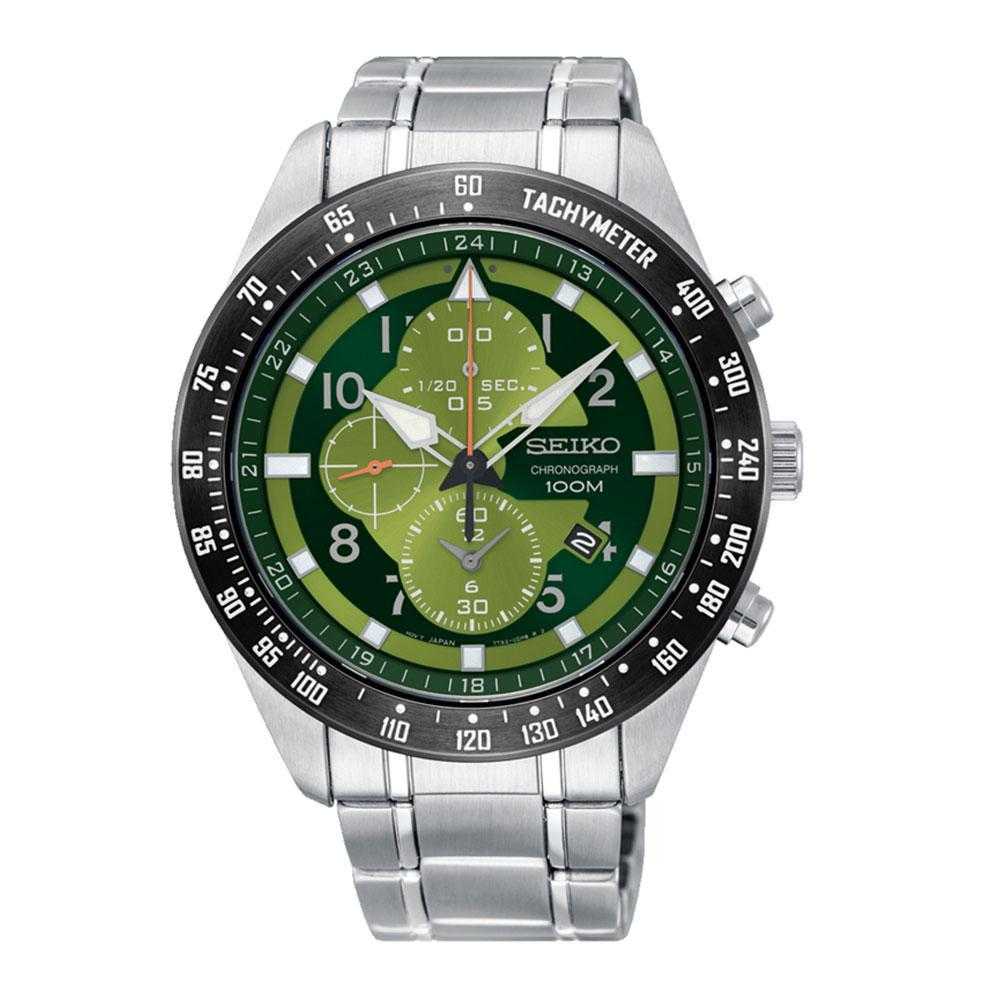 SEIKO GENERAL SNDH37P1 CHRONOGRAPH STAINLESS STEEL MEN'S SILVER WATCH - H2 Hub Watches