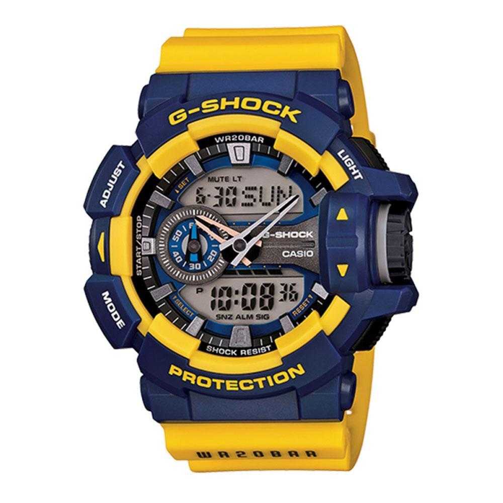 CASIO G-SHOCK GA-400-9BDR DIGITAL QUARTZ YELLOW BLUE RESIN UNISEX'S WATCH - H2 Hub Watches