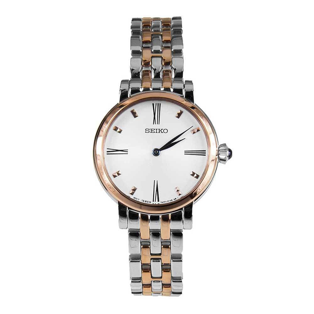 SEIKO GENERAL SFQ816P1 ANALOG STAINLESS STEEL WOMEN'S TWO TONE WATCH - H2 Hub Watches