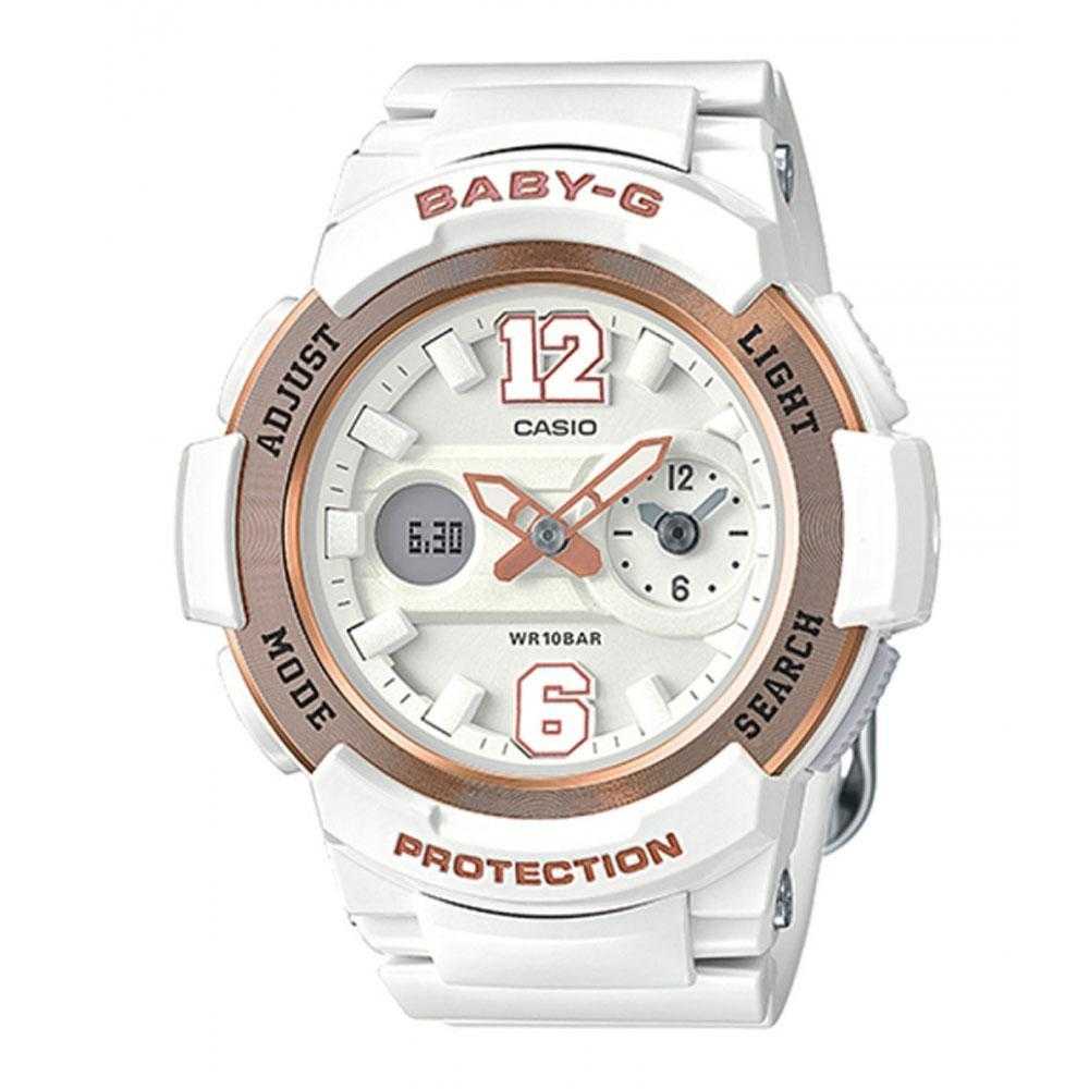 CASIO BABY-G BGA-210-7B3DR DIGITAL QUARTZ WHITE GOLD RESIN WOMEN'S WATCH - H2 Hub Watches