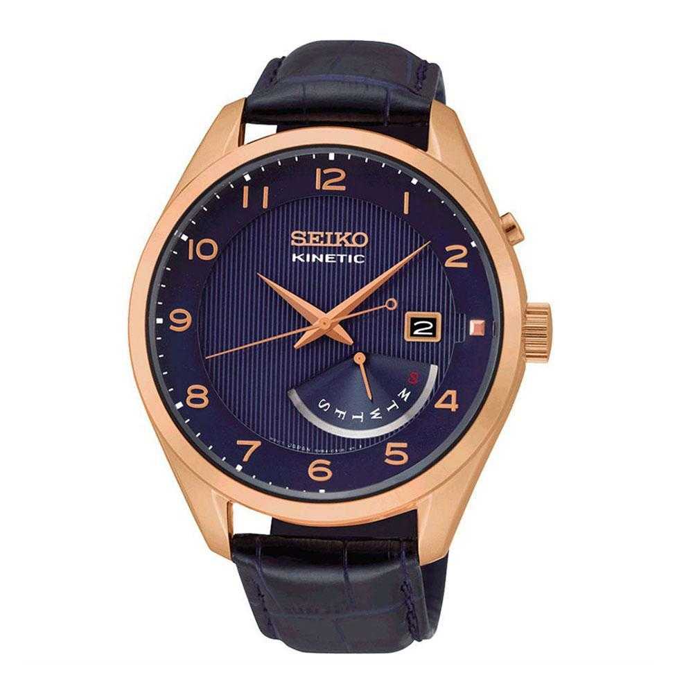 SEIKO GENERAL KINETIC SRN062P1 MEN'S BLUE LEATHER STRAP WATCH - H2 Hub Watches
