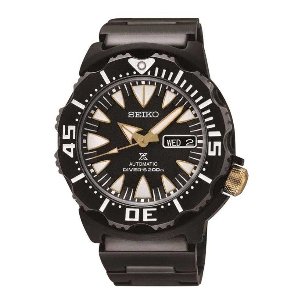 SEIKO PROSPEX DIVER SRP583K1 AUTOMATIC STAINLESS STEEL MEN'S BLACK WATCH - H2 Hub Watches