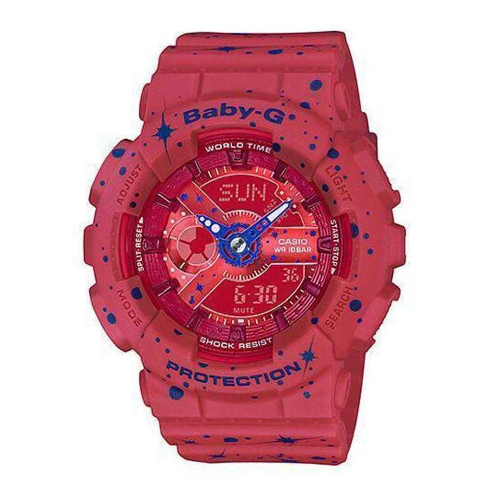 CASIO BABY-G BA-110ST-4ADR DIGITAL QUARTZ RED RESIN WOMEN'S WATCH - H2 Hub Watches