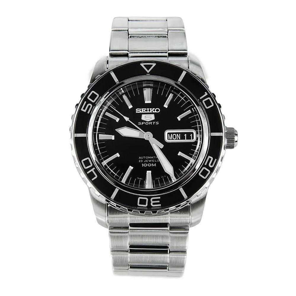 SEIKO 5 SPORTS SNZH55K1 AUTOMATIC STAINLESS STEEL MEN'S SILVER WATCH - H2 Hub Watches