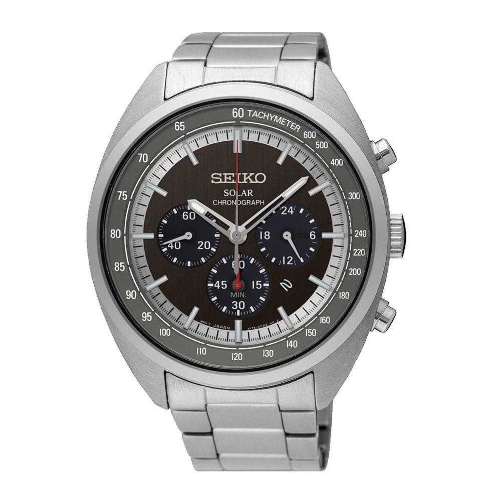 SEIKO GENERAL SSC621P1 SOLAR CHRONOGRAPH STAINLESS STEEL MEN'S SILVER WATCH - H2 Hub Watches