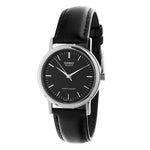 CASIO GENERAL MTP-1095E-1ADF QUARTZ SILVER STAINLESS STEEL BLACK LEATHER STRAP MEN'S WATCH - H2 Hub Watches