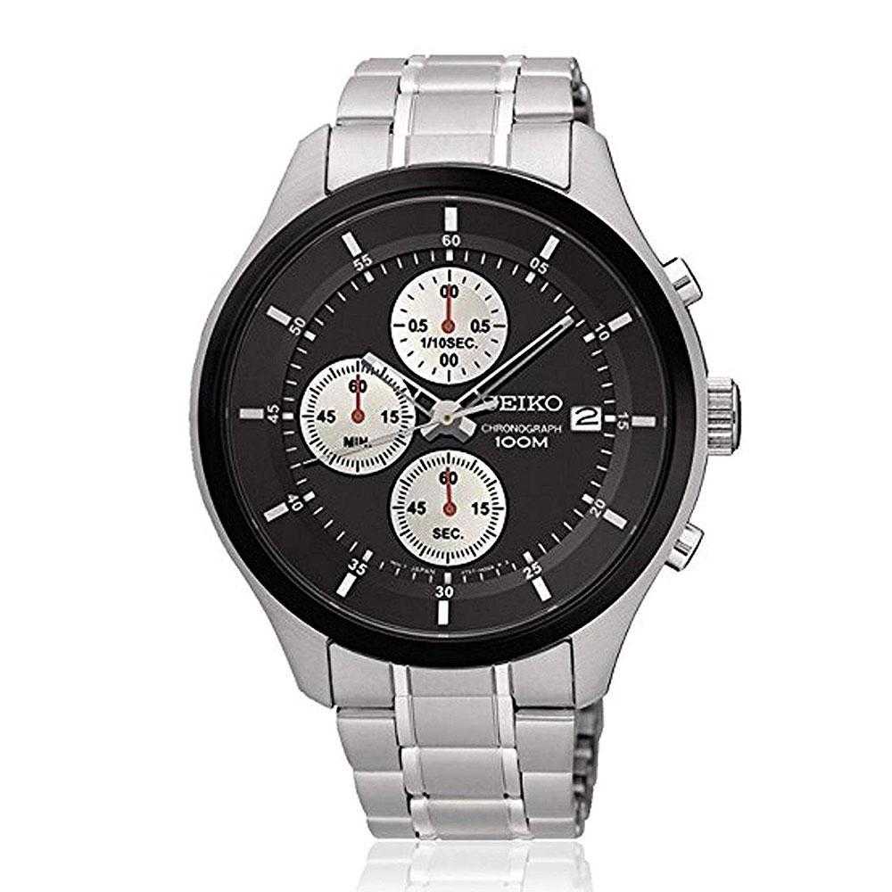 SEIKO GENERAL NEO SPORTS SKS545P1 CHRONOGRAPH STAINLESS STEEL MEN'S SILVER WATCH - H2 Hub Watches