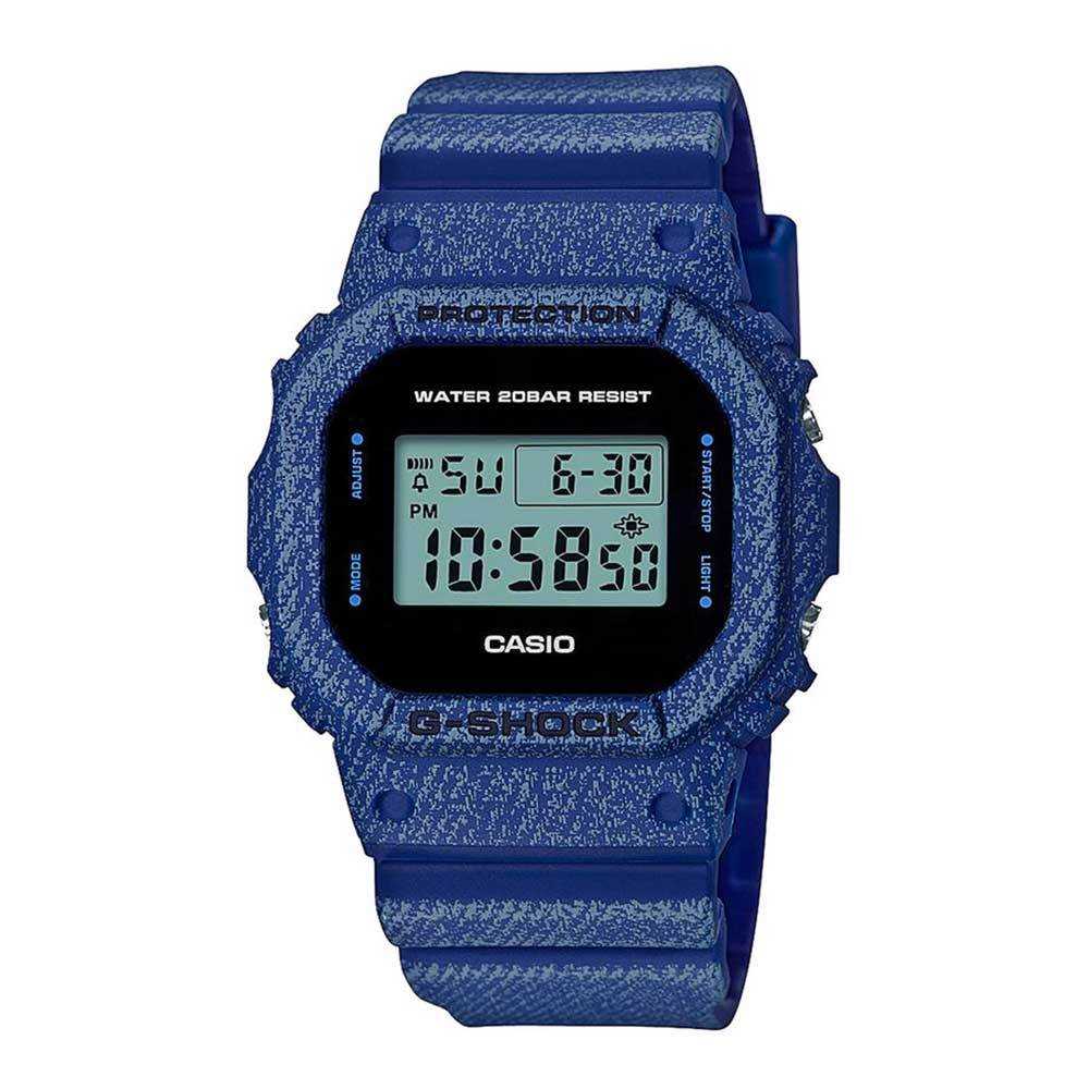 CASIO G-SHOCK DW-5600DE-2DR DIGITAL QUARTZ BLUE RESIN MEN'S WATCH - H2 Hub Watches