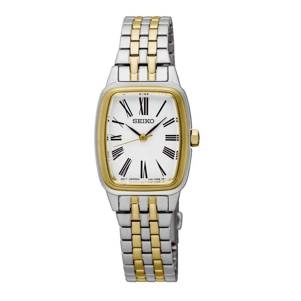 SEIKO GENERAL SRZ476P1 ANALOG STAINLESS STEEL WOMEN'S TWO TONE WATCH - H2 Hub Watches