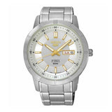 SEIKO 5 AUTOMATIC SNKN53K1 STAINLESS STEEL MEN'S SILVER WATCH - H2 Hub Watches
