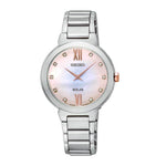 SEIKO GENERAL SUP381P1 SOLAR STAINLESS STEEL WOMEN'S SILVER WATCH - H2 Hub Watches